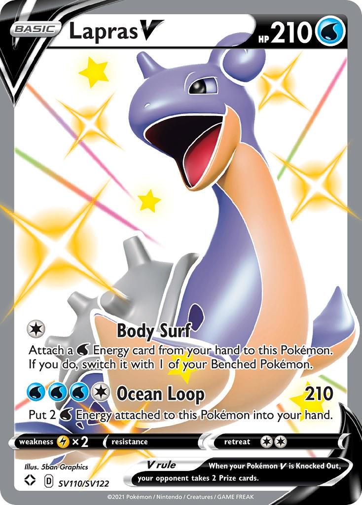 Shining Fates Lapras V Pokémon card